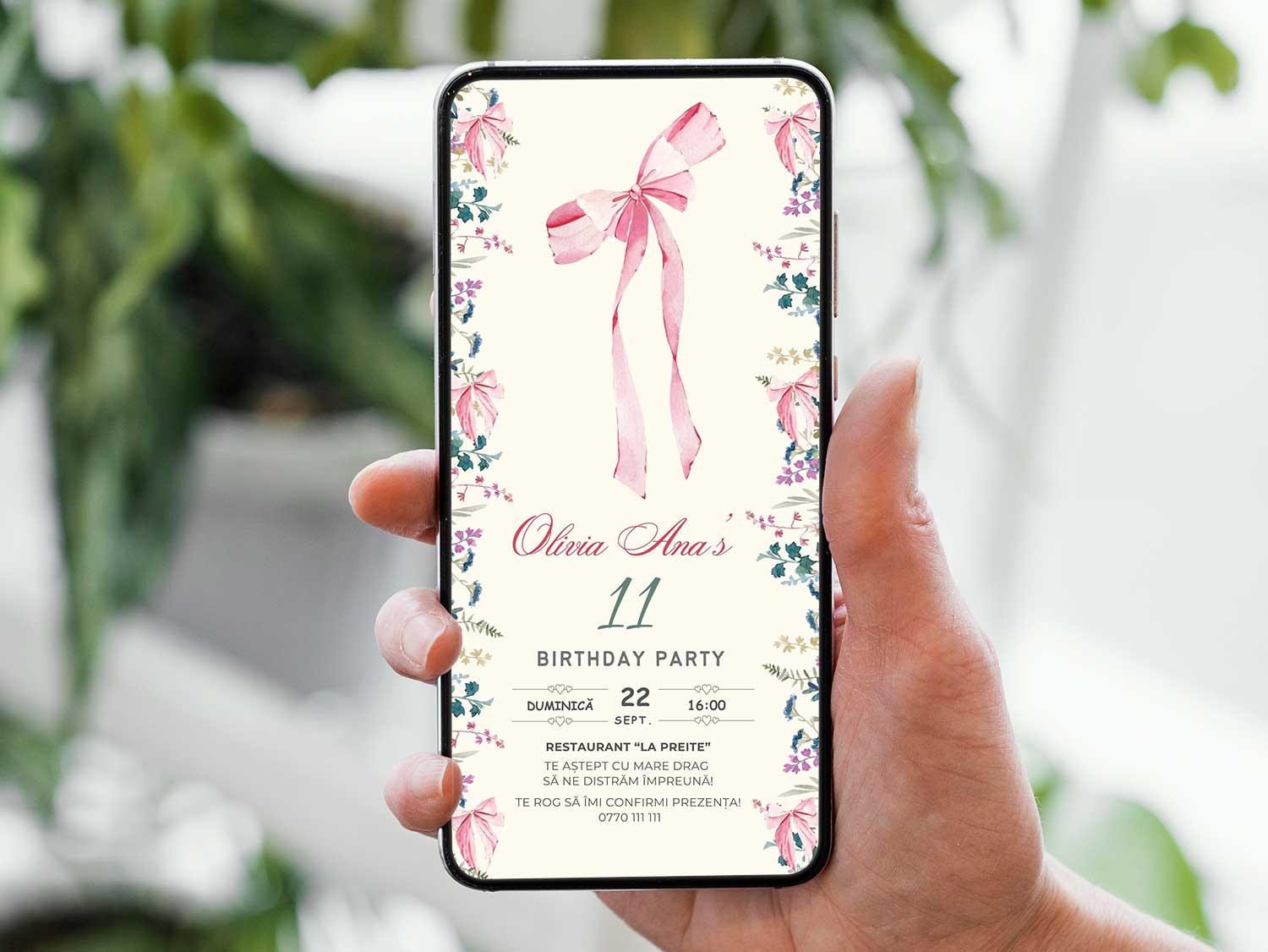 Invitatie Zi De Nastere Fundita, Format Digital