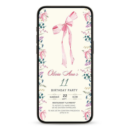 Invitatie Zi De Nastere Fundita, Format Digital-BalloonEvents.ro