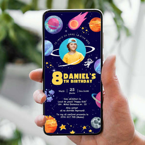 Invitatie Zi de Nastere Galaxy, Format Digital-BalloonEvents.ro