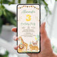 Invitatie Zi De Nastere Goldie Safari, Format Digital