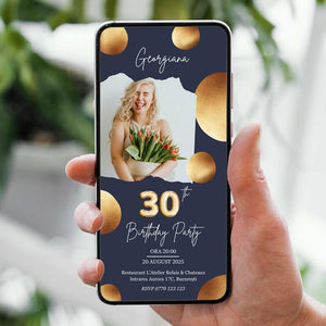 Invitatie Zi De Nastere Gorgeous, Format Digital