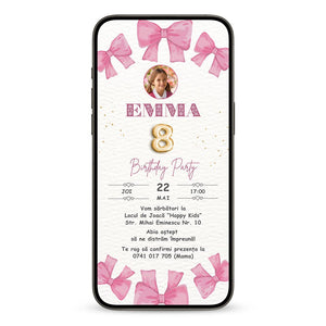 Invitatie Zi De Nastere Grace, Format Digital-BalloonEvents.ro