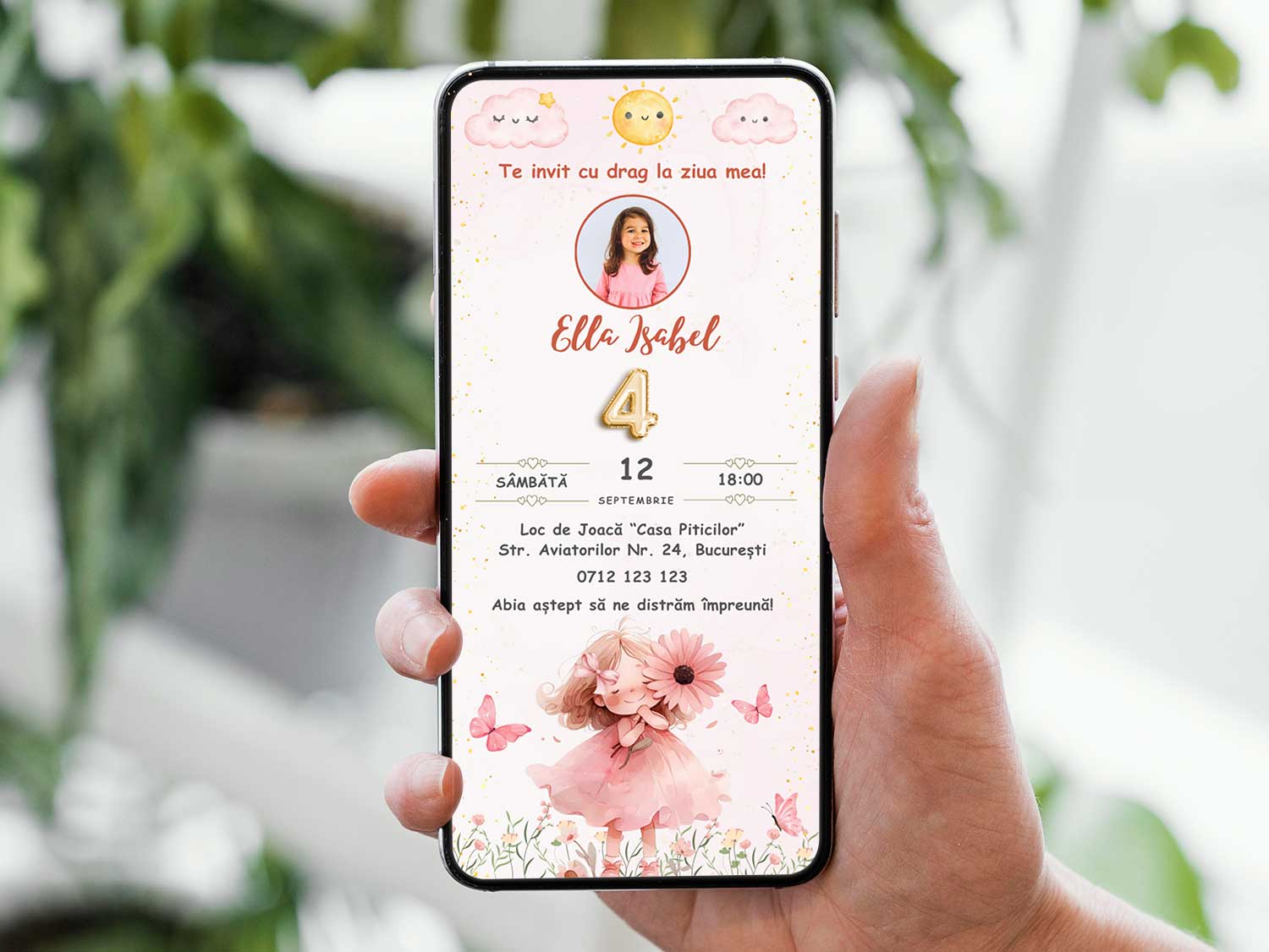 Invitatie Zi De Nastere Harmony, Format Digital