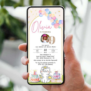 Invitatie Zi De Nastere Hello Spring Format Digital-BalloonEvents.ro