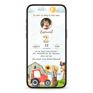 Invitatie Zi De Nastere I Love Freedom, Format Digital-BalloonEvents.ro