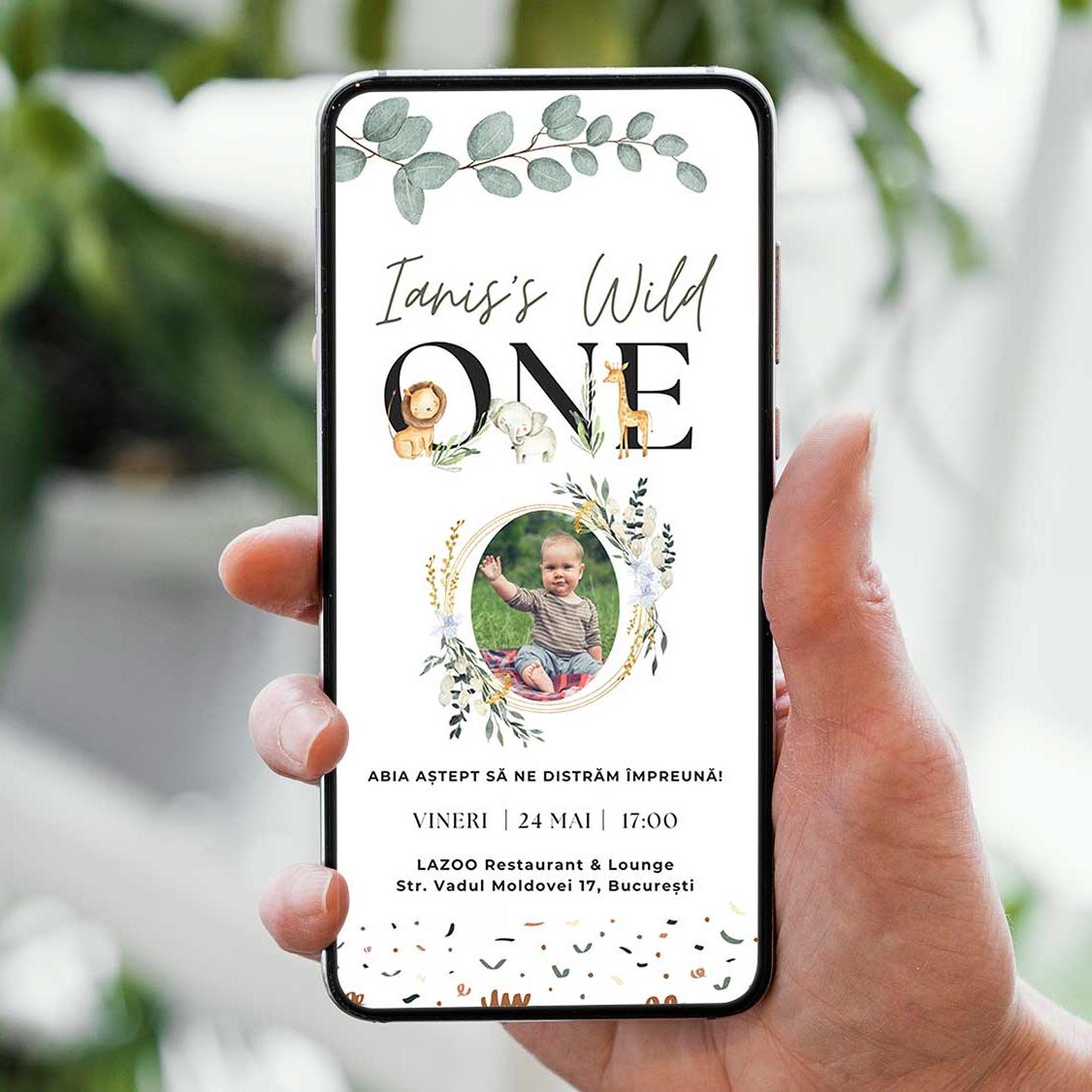 Invitatie Zi De Nastere Jungle, Format Digital