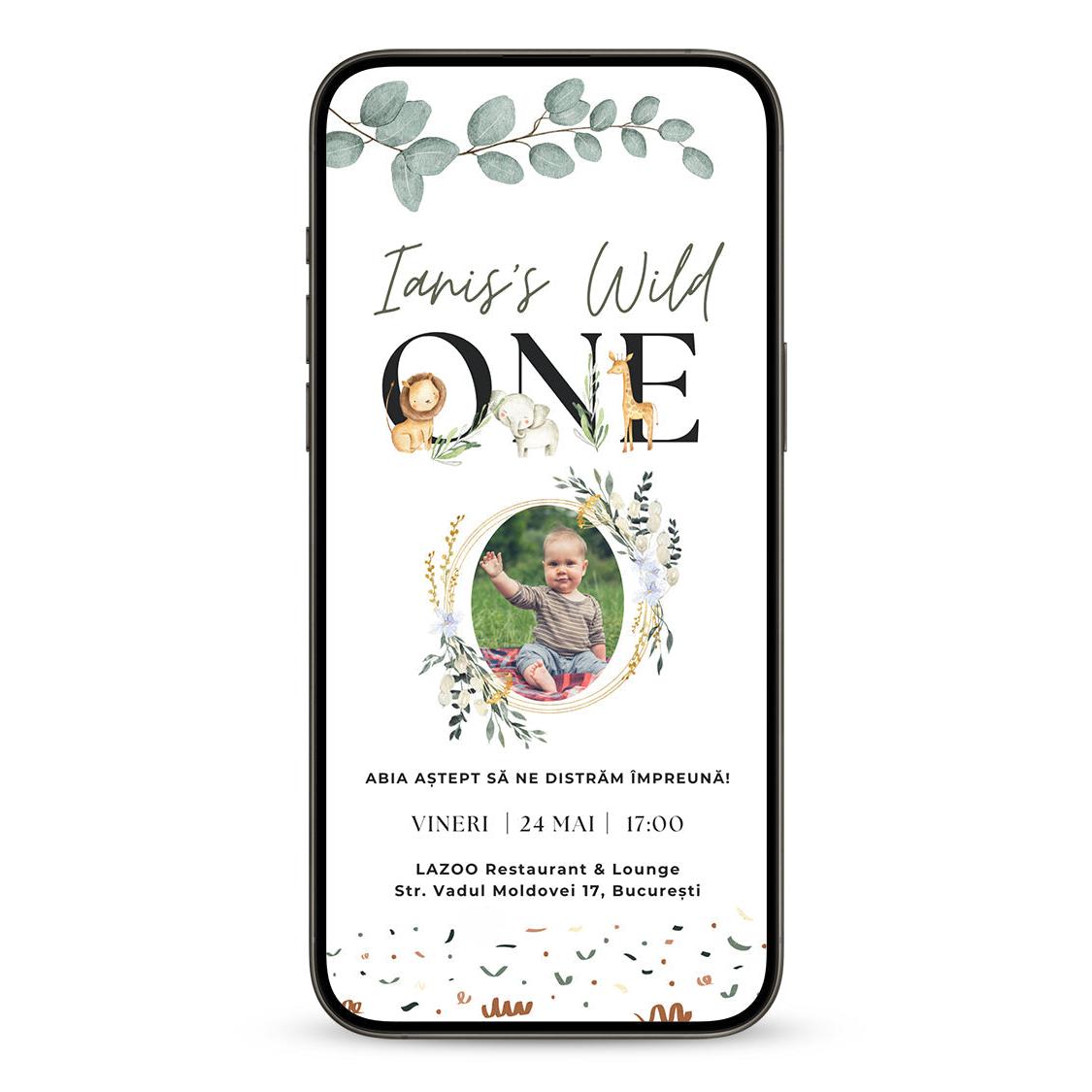 Invitatie Zi De Nastere Jungle, Format Digital