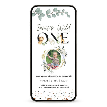 Invitatie Zi De Nastere Jungle, Format Digital