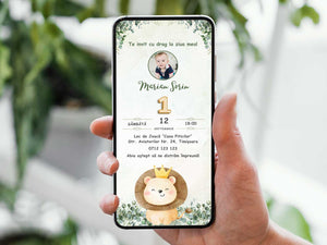 Invitatie Zi De Nastere Lion, Format Digital-BalloonEvents.ro