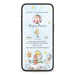 Invitatie Zi De Nastere Little Prince, Format Digital-BalloonEvents.ro