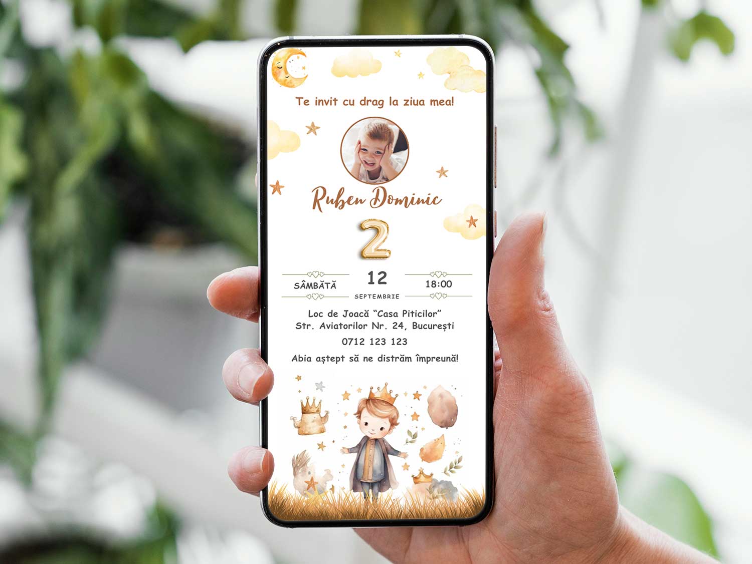 Invitatie Zi De Nastere Little Prince II, Format Digital-BalloonEvents.ro