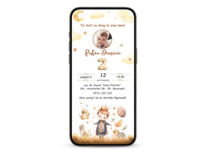 Invitatie Zi De Nastere Little Prince II, Format Digital-BalloonEvents.ro