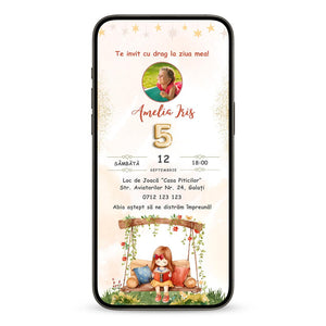 Invitatie Zi De Nastere Lovely, Format Digital-BalloonEvents.ro