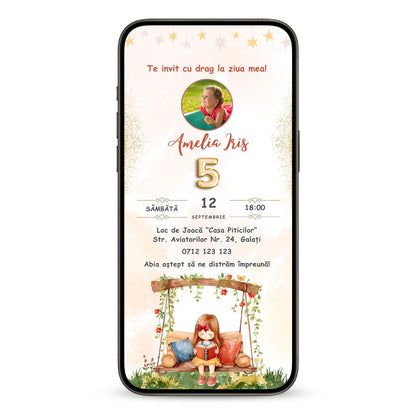 Invitatie Zi De Nastere Lovely, Format Digital-BalloonEvents.ro