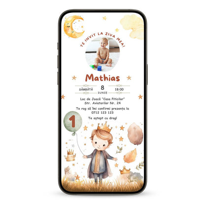Invitatie Zi De Nastere Micutul Print, Format Digital