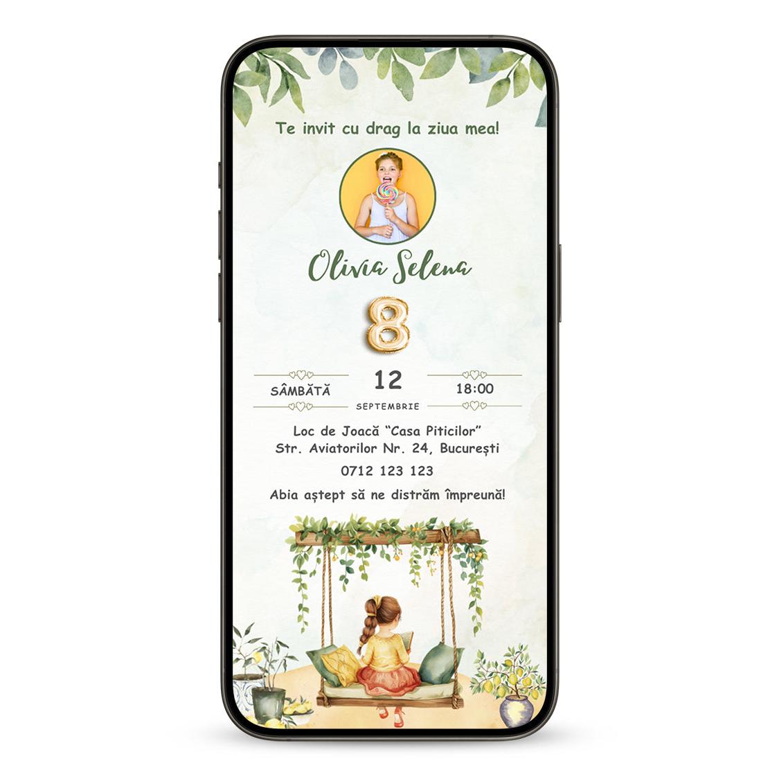 Invitatie Zi De Nastere My Sweetheart, Format Digital-BalloonEvents.ro