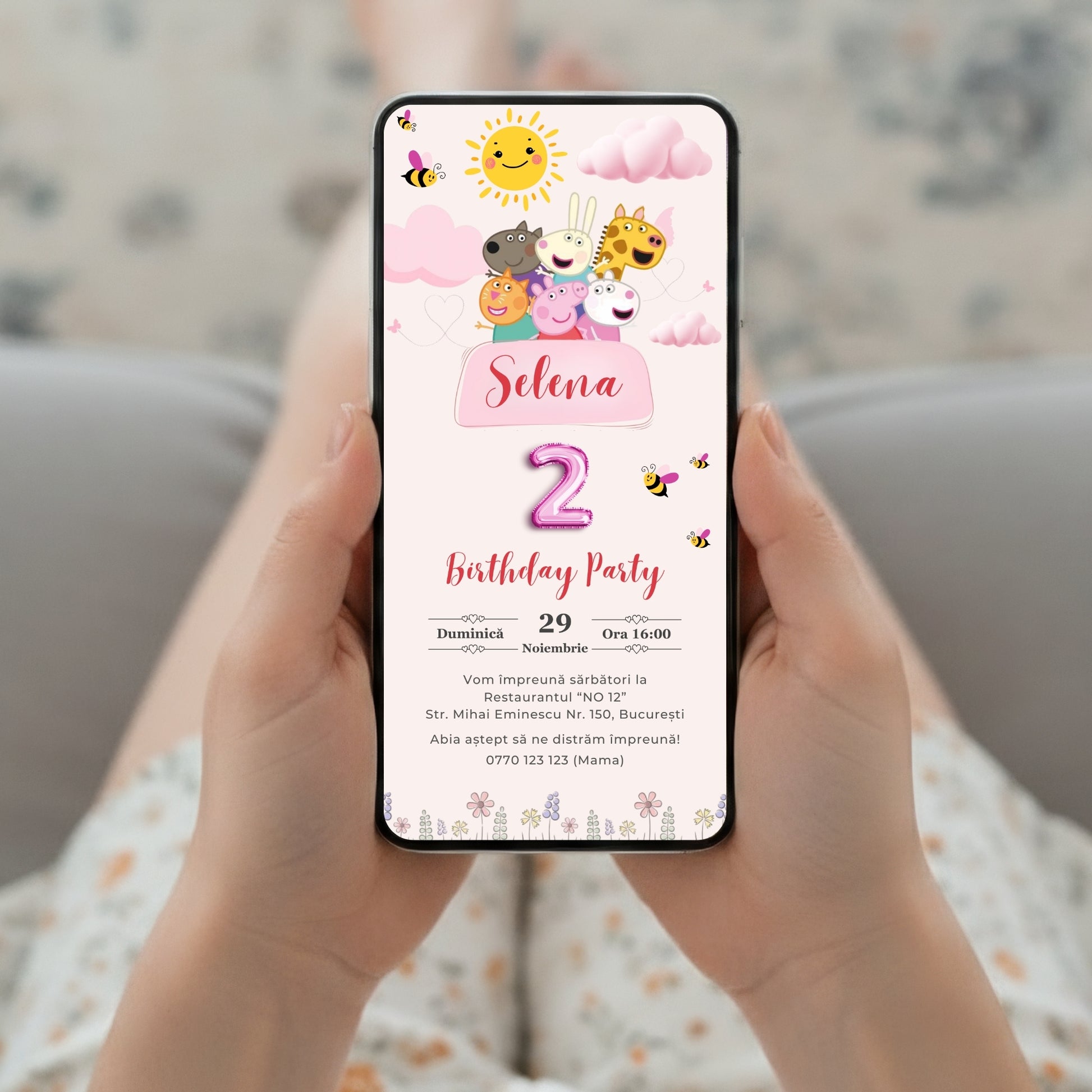 Invitatie Zi De Nastere Peppa Pig, Format Digital