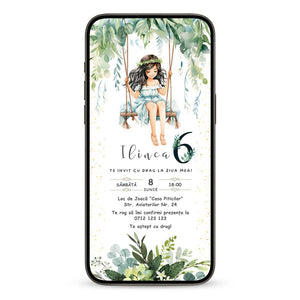 Invitatie Zi De Nastere Printesa Familiei, Format Digital-BalloonEvents.ro