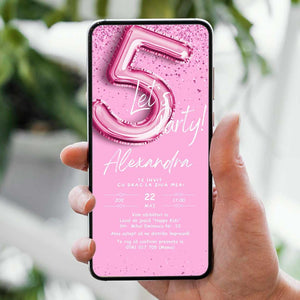 Invitatie Zi De Nastere Sparkle, Format Digital-BalloonEvents.ro