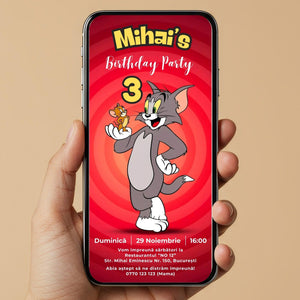 Invitatie Zi De Nastere Tom si Jerry, Format Digital