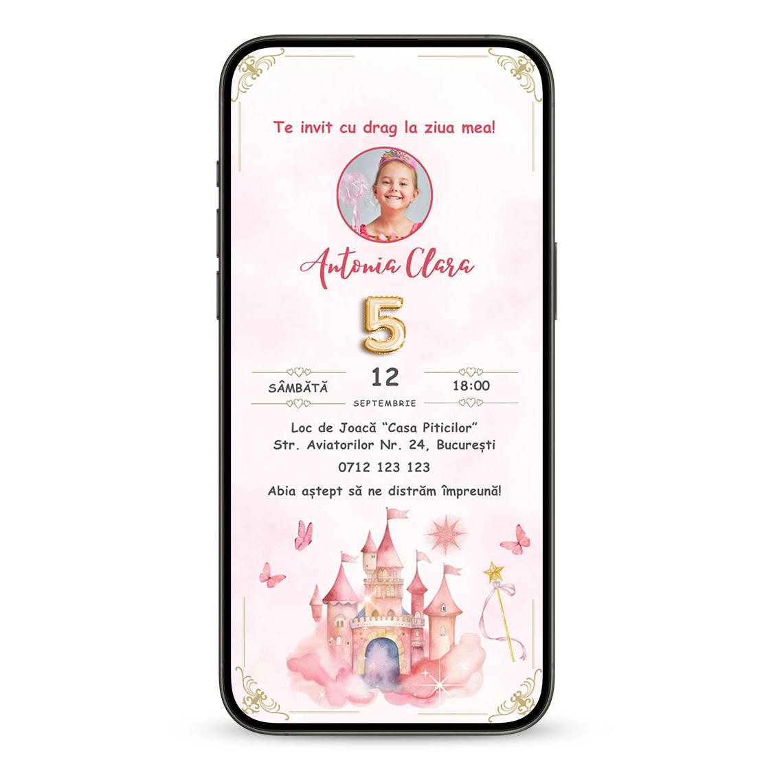 Invitatie Zi De Nastere Wonderland Day, Format Digital-BalloonEvents.ro