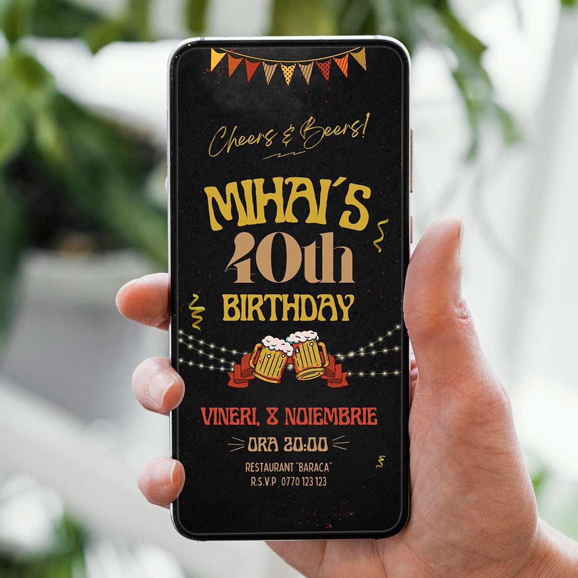 Invitatie Zi de Nastere Big Brother, Format Digital-BalloonEvents.ro