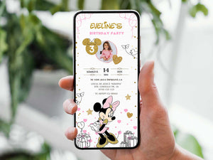 Invitatie Zi de Nastere Minnie, Format Digital