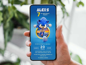 Invitatie Zi de Nastere Sonic, Format Digital