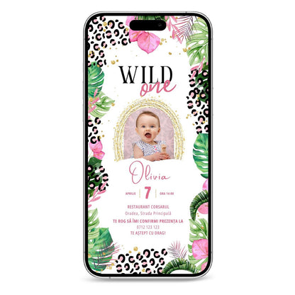 Invitatie Zi de Nastere Tropical, Format Digital-BalloonEvents.ro