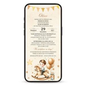 Invitatie Botez My Prince, Format Digital