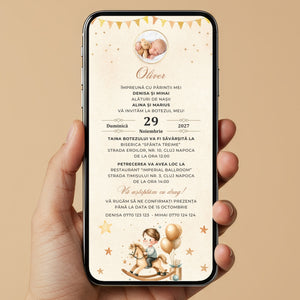 Invitatie Botez My Prince, Format Digital