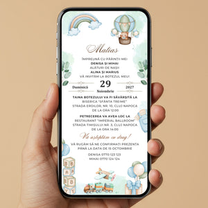 Invitatie Botez Play, Format Digital
