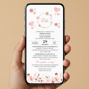 Invitatie Botez Special Baby, Format Digital