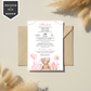 Invitatie Botez Ursuletul Jucaus Baby Girl, Format Digital