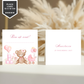 Invitatie Botez Ursuletul Jucaus Baby Girl, Format Digital