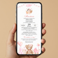 Invitatie Botez Ursuletul Jucaus Baby Girl, Format Digital