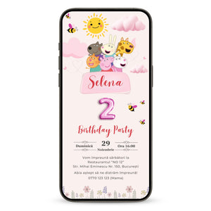Invitatie Zi De Nastere Peppa Pig, Format Digital
