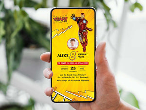 Invitatie Zi De Nastere Iron Man, Format Digital-BalloonEvents.ro