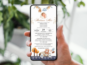 Invitatie Botez Jucausul Familiei, Format Digital-BalloonEvents.ro