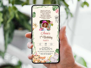 Invitatie Taierea Motului - Turta, Jungle Princess, Format Digital