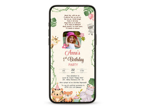 Invitatie Taierea Motului - Turta, Jungle Princess, Format Digital