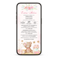 Invitatie Botez Lady Baby Bear, Format Digital-BalloonEvents.ro