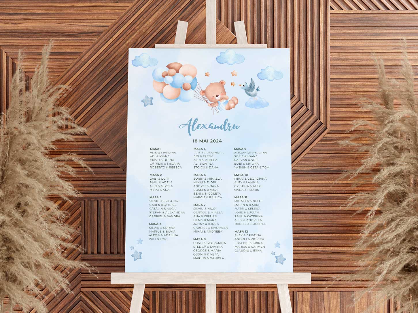 Lista Invitati, Pe Tematica Invitației Digitale, Format PDF