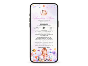 Invitatie Botez Little Mermaid, Format Digital