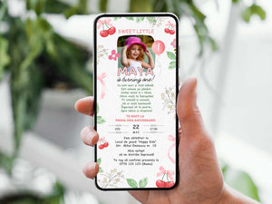 Invitatie Taierea Motului - Turta, Lovely Cherry, Format Digital