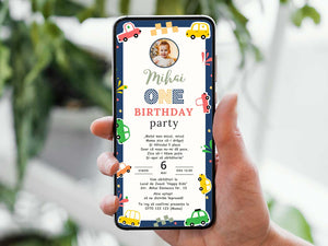 Invitatie Taierea Motului - Turta, Masinute Vesele, Format Digital