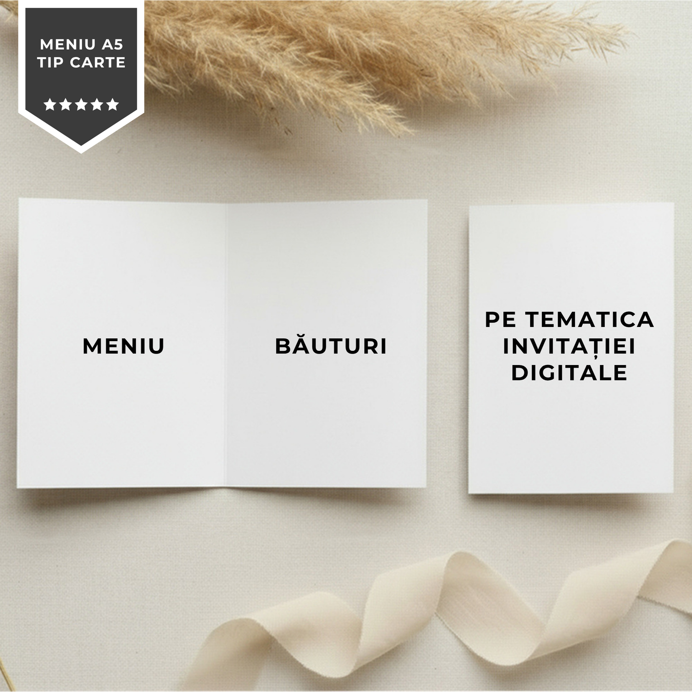 Meniu Mese Tip Carte (print - minim 10 buc)