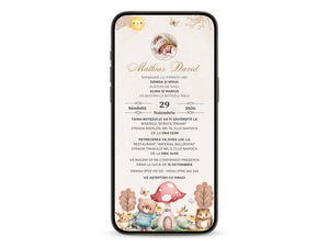 Invitatie Botez My Forest, Format Digital
