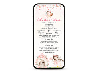 Invitatie Botez My Sweety, Format Digital