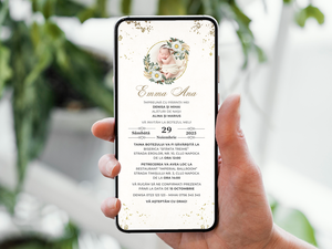 Invitatie Botez Retro, Format Digital-BalloonEvents.ro